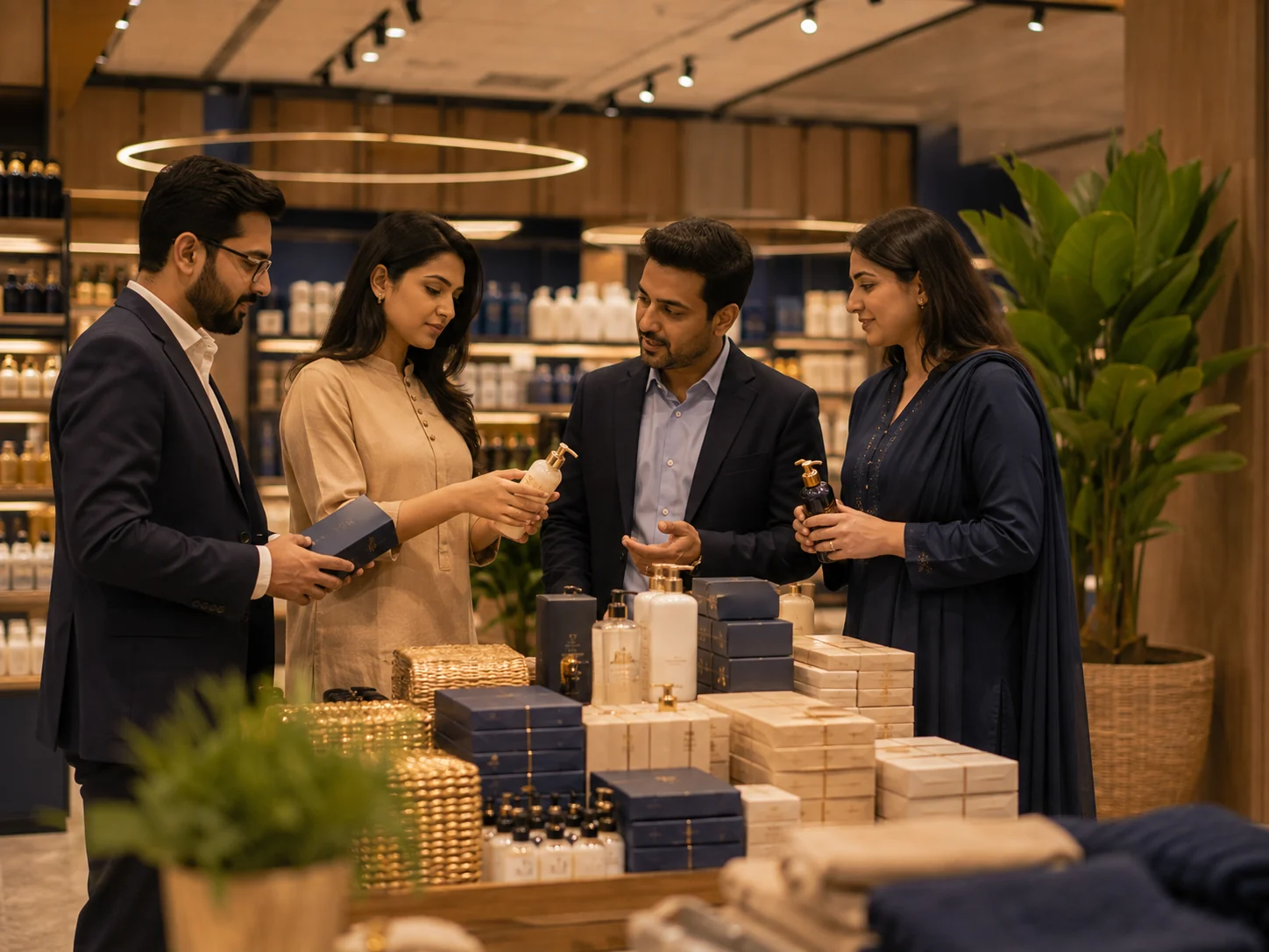 Pakistani shoppers exploring a modern retail assortment