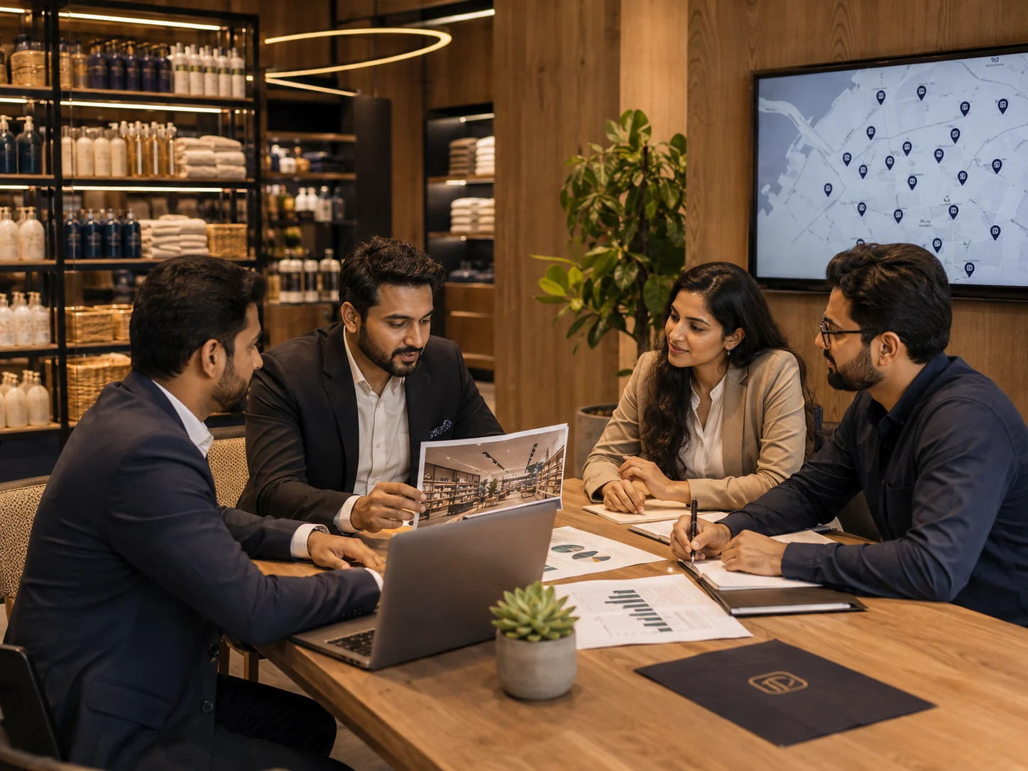 Pakistani retail strategy meeting and business planning discussion