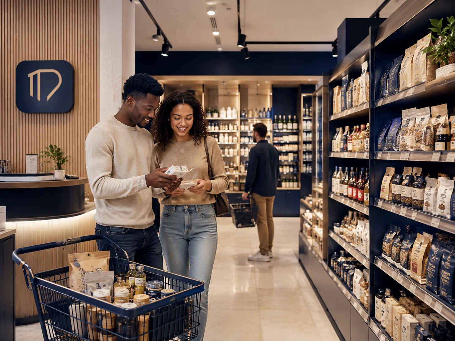 Organised DaaBasics retail aisle representing quick answers and customer guidance